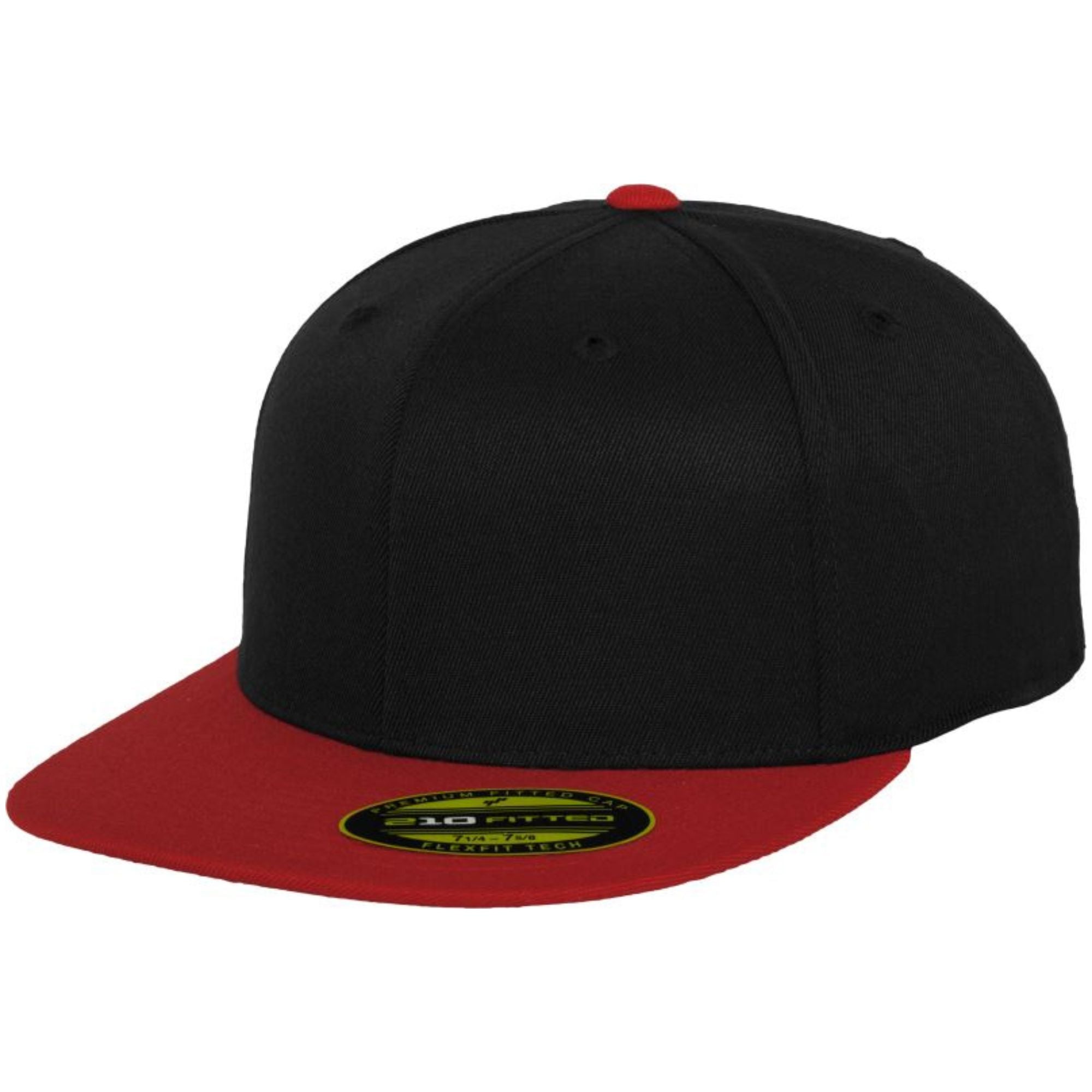 Flexfit 6210T nokamüts must-punane – klassikaline fitted cap