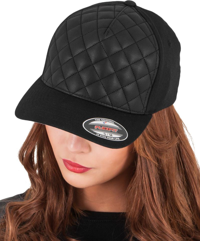 Kunstnahast naiste nokamüts Flexfit diamond quilted