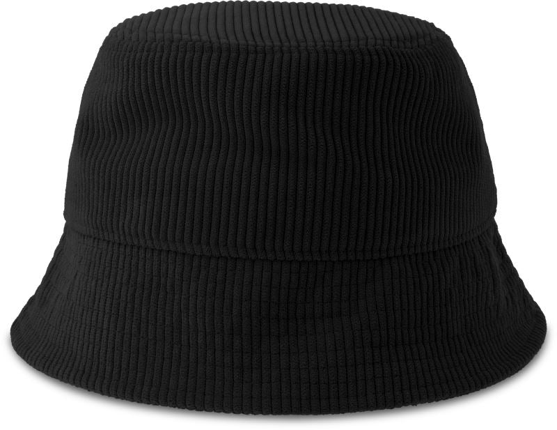 Corduroy bucket hat detail – pehme velvetine kangas