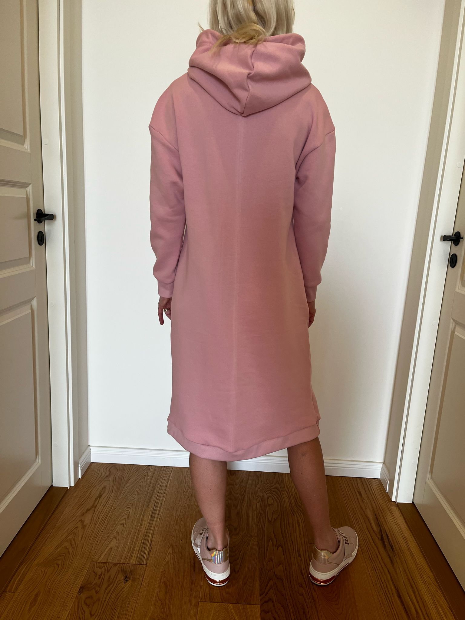 Roosa dresskleit täispikk mugav vabaaja kleit